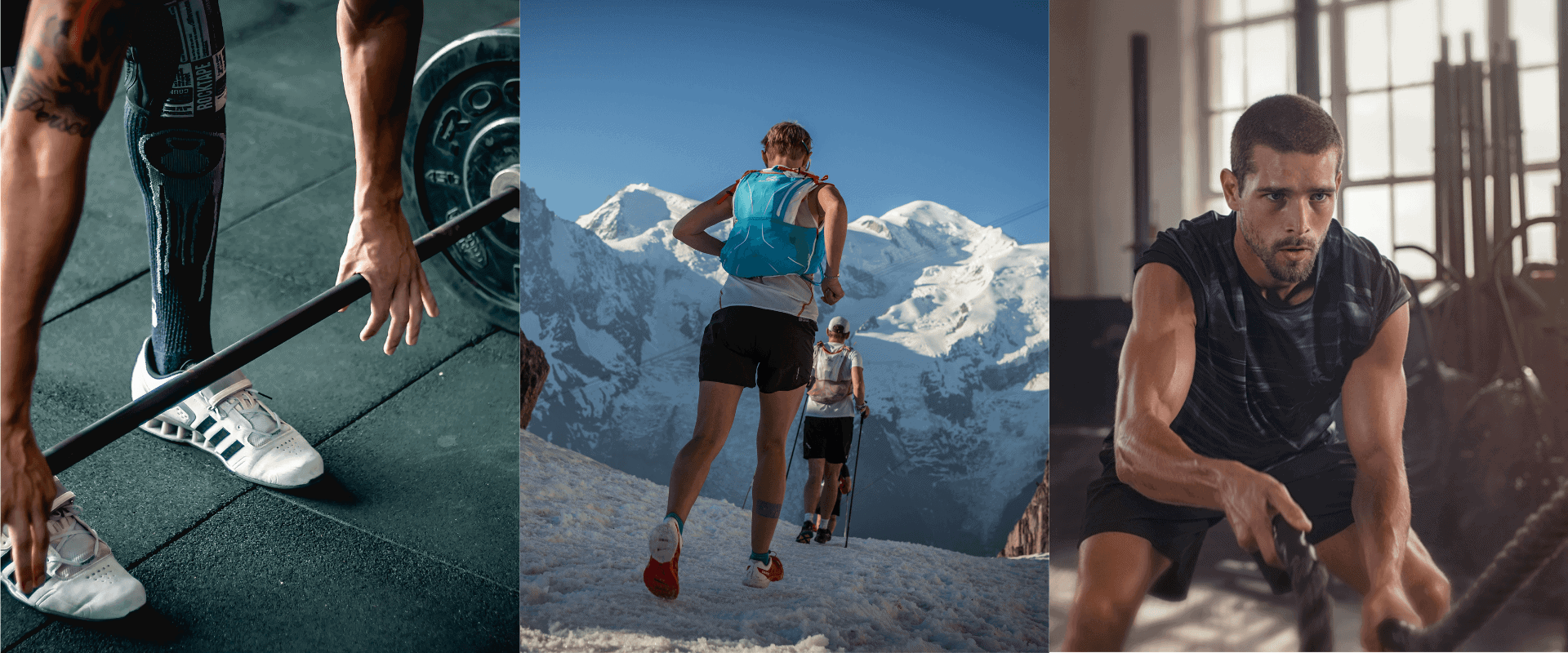 personnes qui fait la musculation, court et functional training